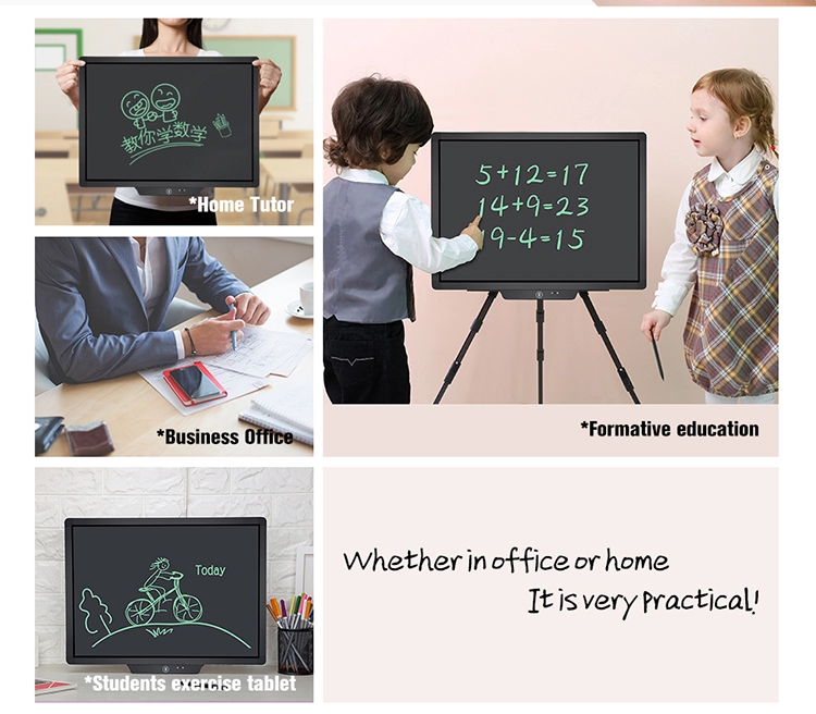 Office Note Pad 20 Inch Easy Writing And Remove Meeting Board LCD Tablet Memo Blackboard