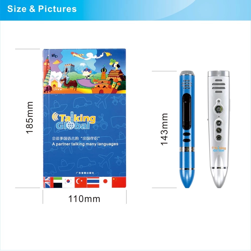 Audio Talking Pen Learning Machine Translation Pen Smart Book Reader Educational 8GB MP3 Recording Sound Pen
