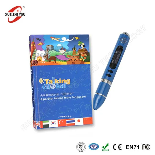 8GB Bahasa Inggeris Reading Pen yang Dibaca kepada Anda dengan Bahan Logam Skrin LED Bahasa Sepanyol Penterjemah 14 Bahasa Dewasa Bercakap Pen E-guru